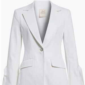 Cinq à Sept White Blazer with Button Detail